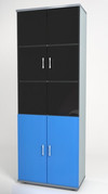 Шкаф высокий со стеклом КМ2 Монолит (ШМ44+ДМ41х2+ДМ43х2+ФС02*2)
