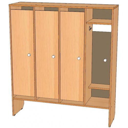 Шкаф для одежды 4-х секционный с нишей ОДМ1-04