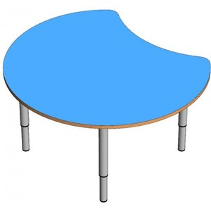 Стол "Луна" на регулируемых ножках (0-3гр) синий