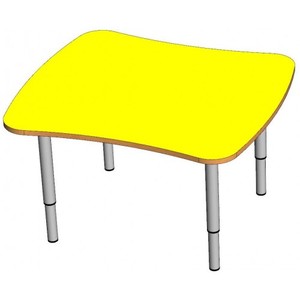 Стол "Облачко" на регулируемых ножках (0-3гр) желтый