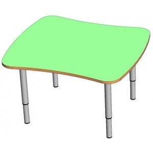 Стол "Облачко" на регулируемых ножках (0-3гр) зеленый