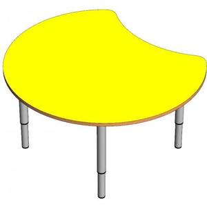 Стол "Луна" на регулируемых ножках (0-3гр) желтый