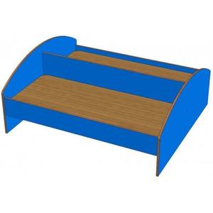 Кровать детская одноярусная двухместная синяя