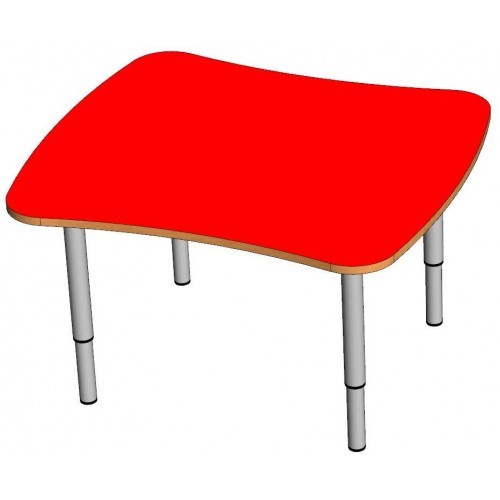 Стол "Облачко" на регулируемых ножках (0-3гр) красный