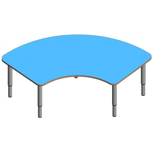 Стол с вырезом на регулируемых ножках (0-3гр) синий